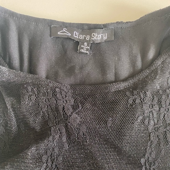 Black Lace Jeans Skirt and Top Set - Picture 4 of 4